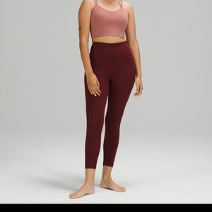 Lululemon Fast and Free Tight, Merlot, Size 4